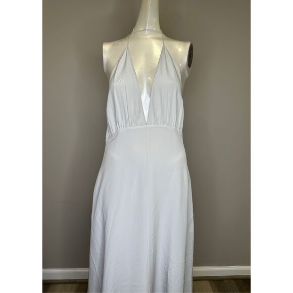 NWT TOTEME Halterneck silk crêpe de chine maxi dress Size US 4 $960 - Picture 5 of 12